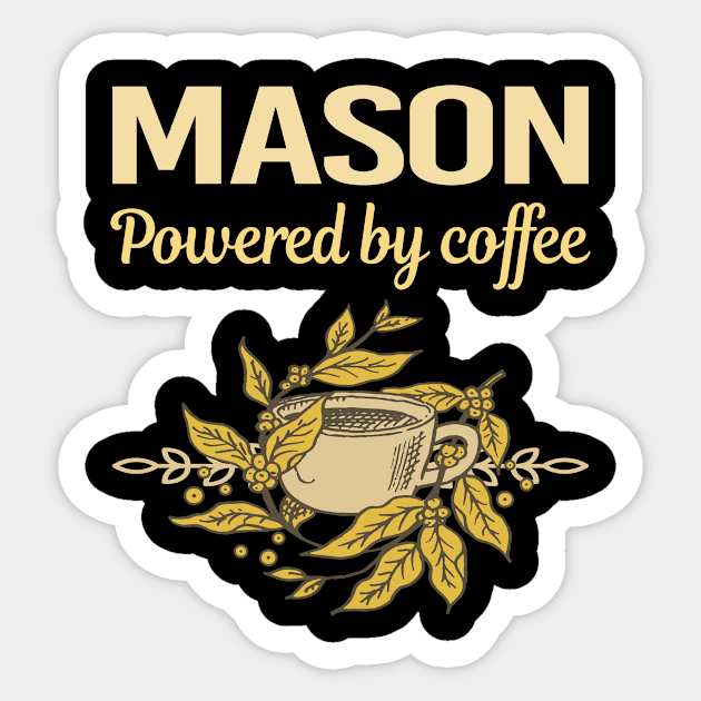 Powered By Coffee Mason Sticker by Hanh Tay